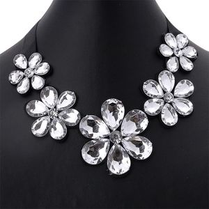 4 for $25 SALE!!!! Rhinestone Flower Necklaces